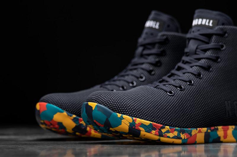 Nobull High-Top Ink Wild Marigold Men's Trainers Navy | USA N1221W